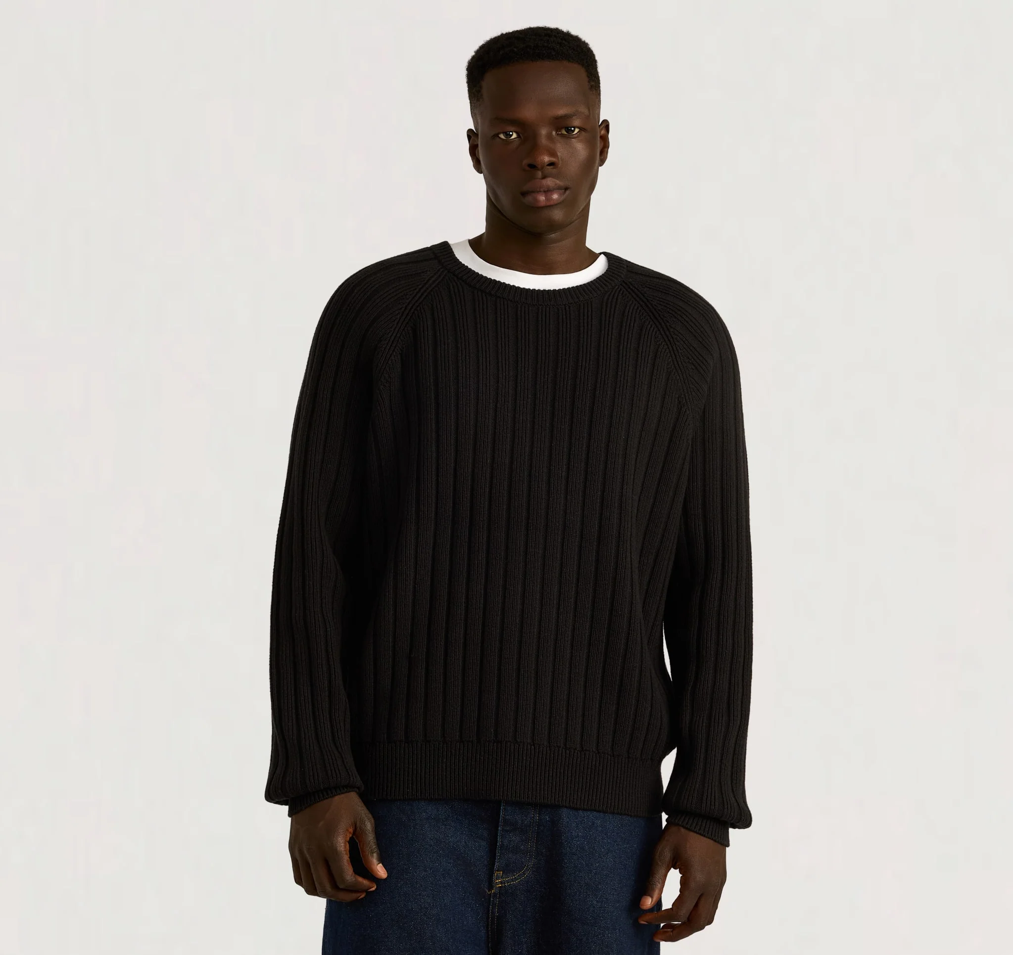 Soft Knit Rib Raglan Sweater - Image 4