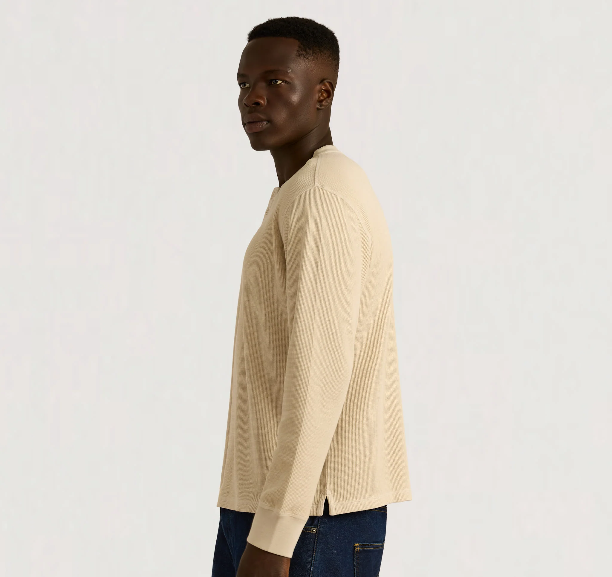 Waffle Henley Long Sleeve - Image 2