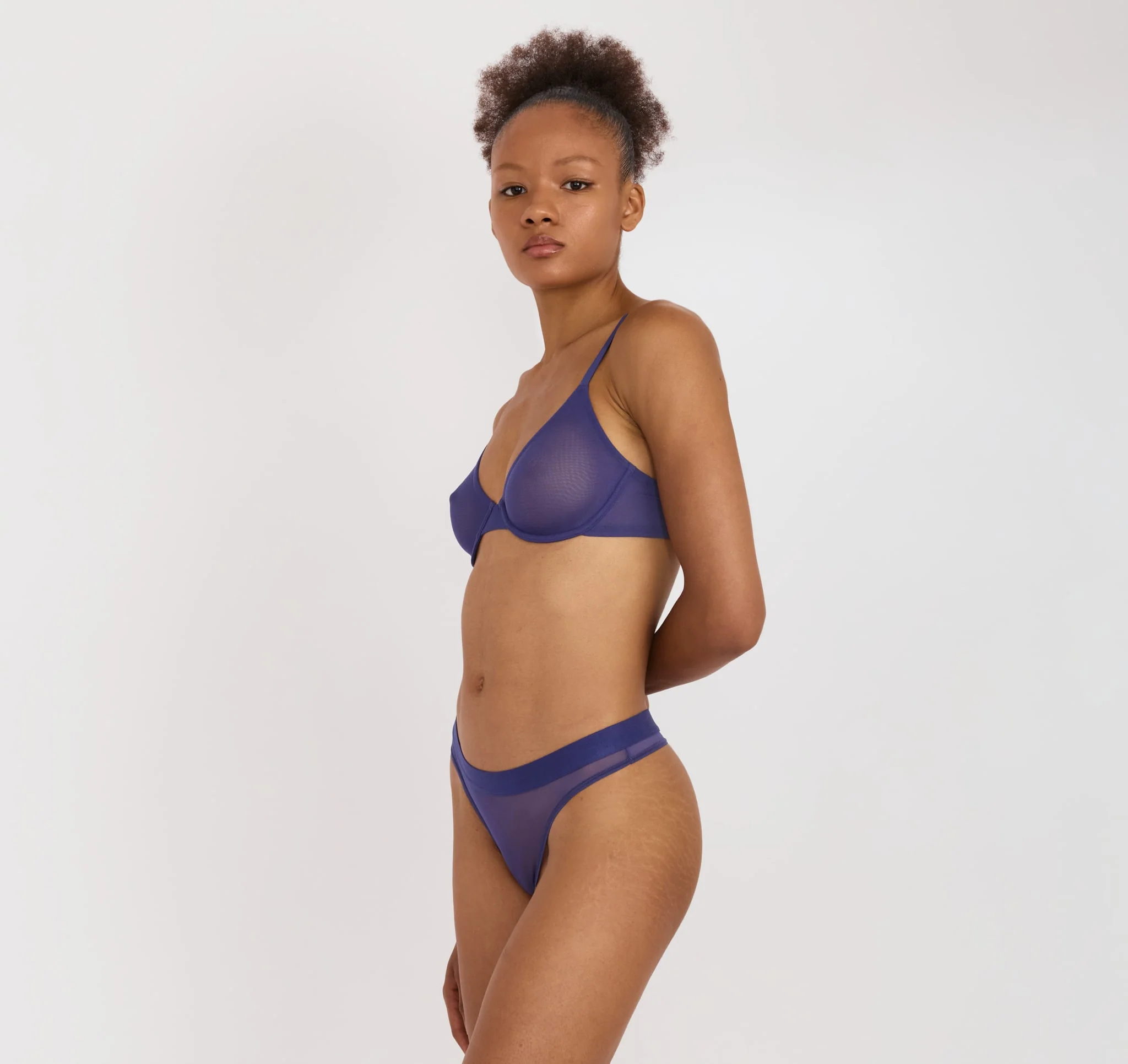 Mesh Unlined Demi Bra - Image 2