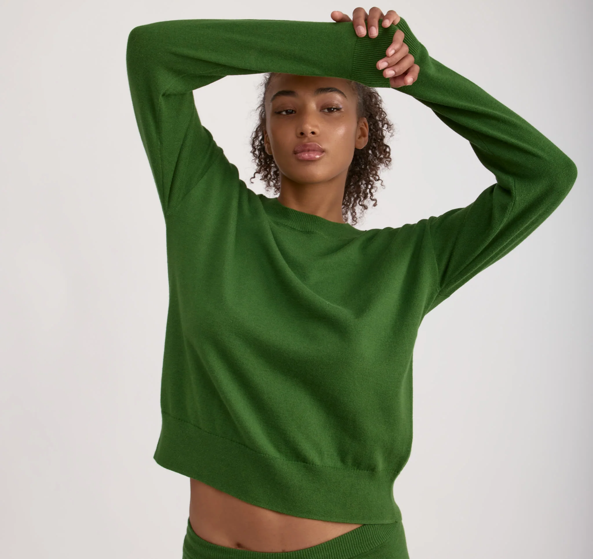Soft Knit Boxy Crewneck Sweater - Image 2