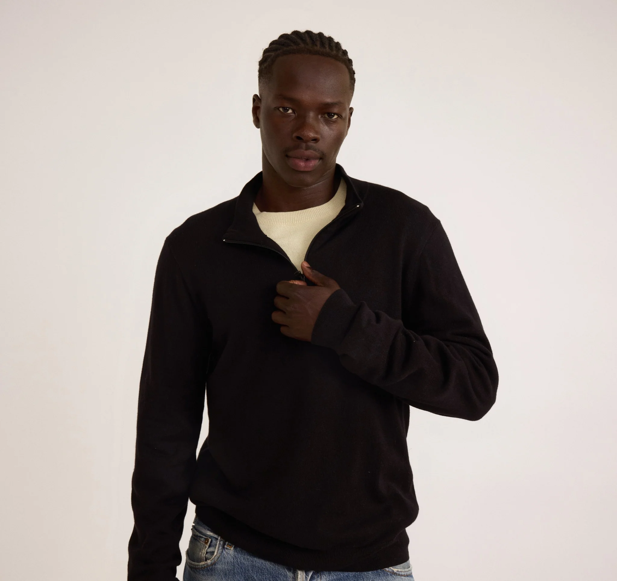 Soft Knit Half Zip Sweater - Image 6