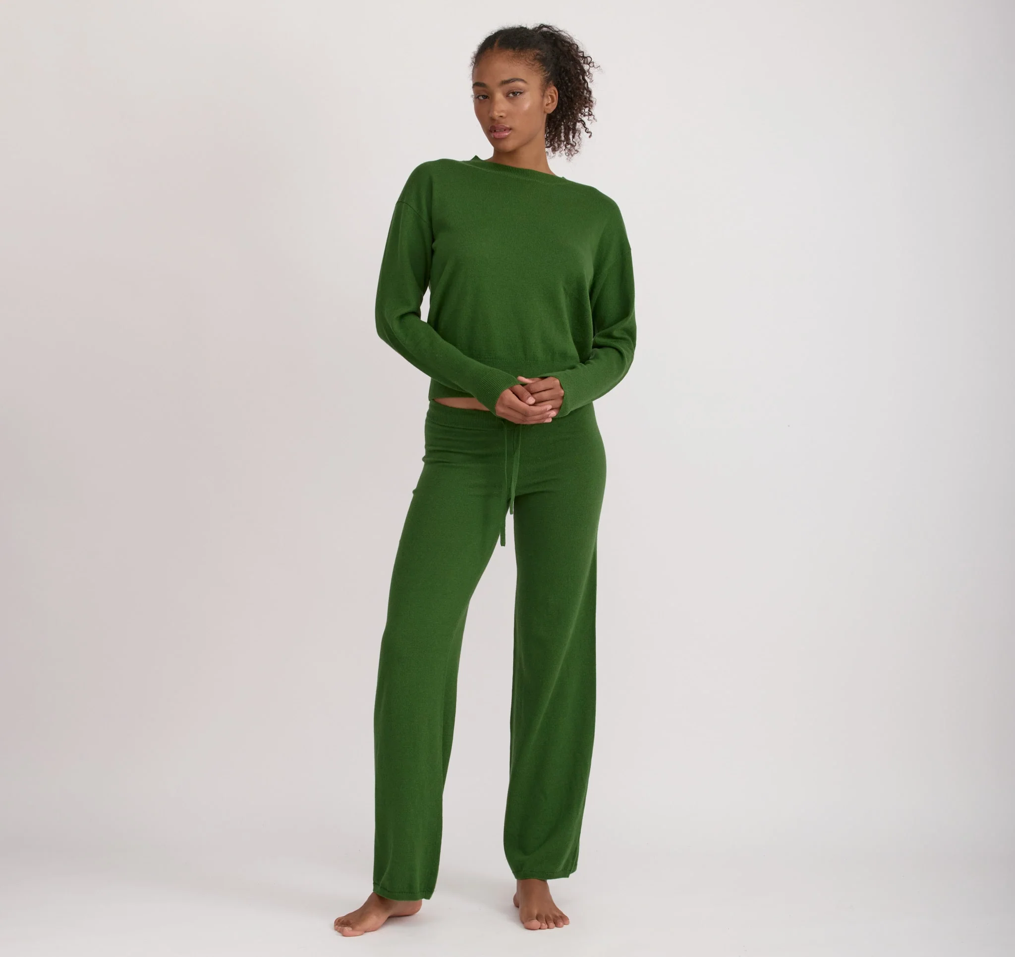 Soft Knit Straight Leg Pants - Image 2