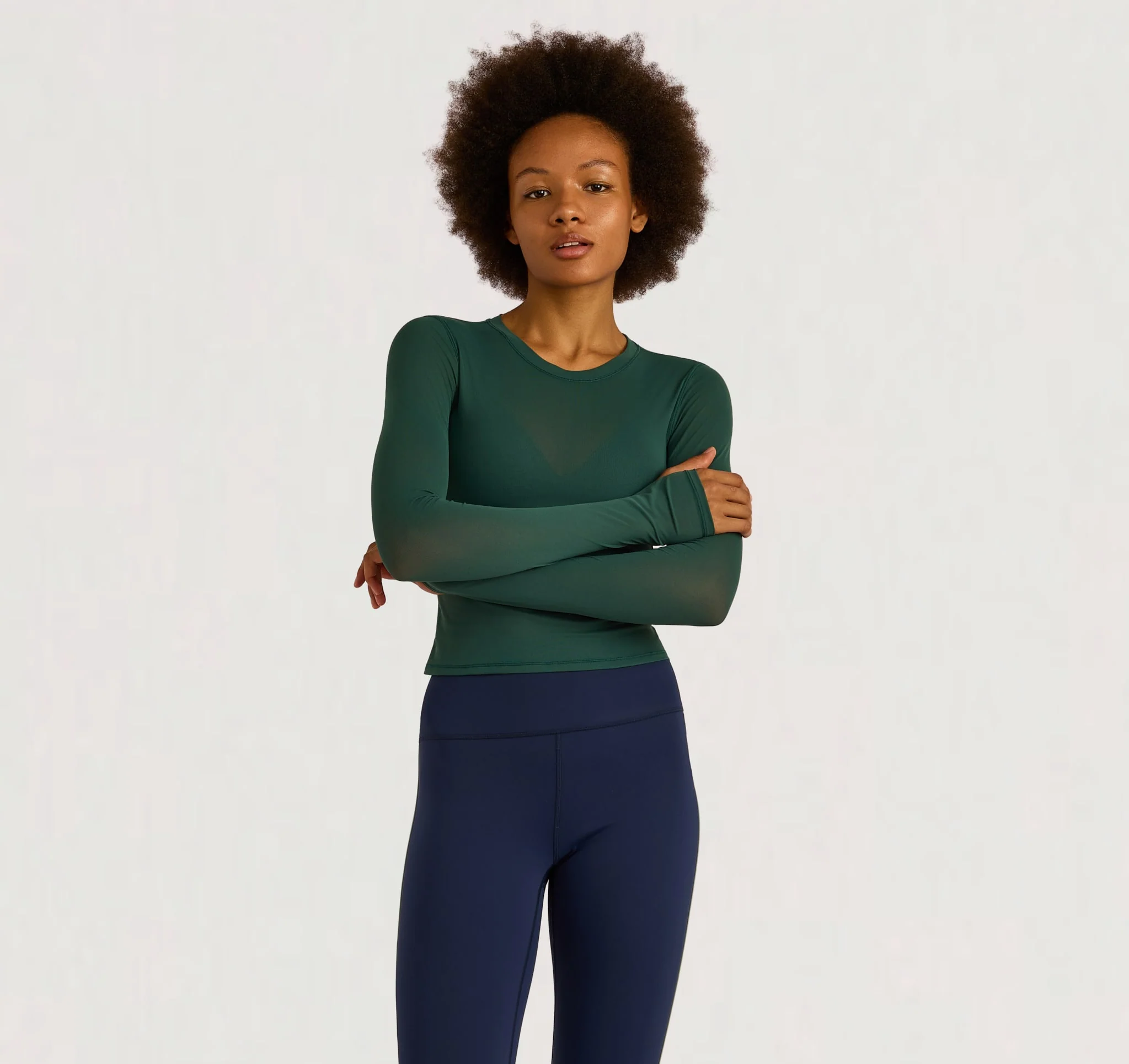 Active Mesh Long  Sleeve Tee
