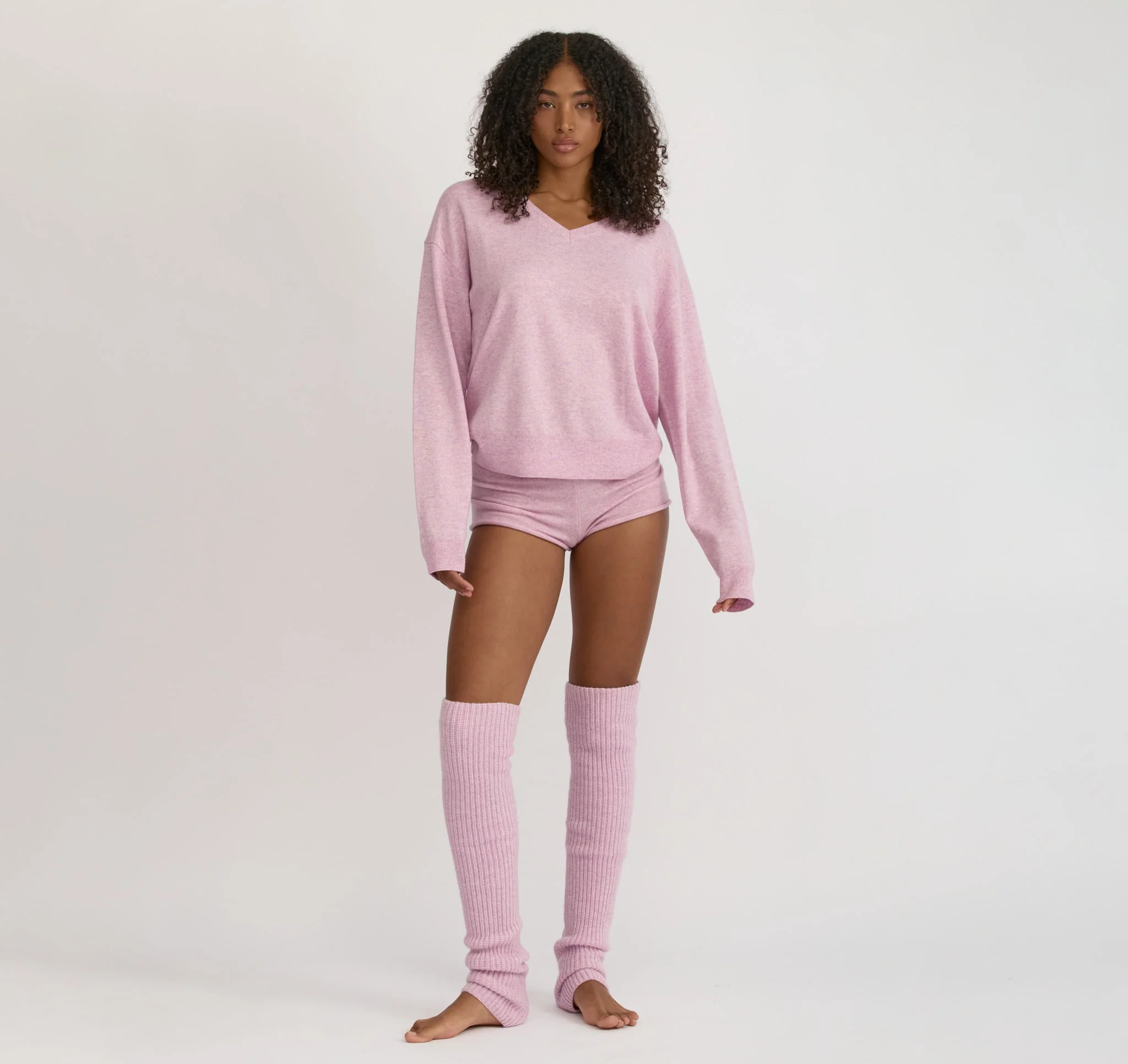 Fine Knit V-Neck Sweater - Image 2