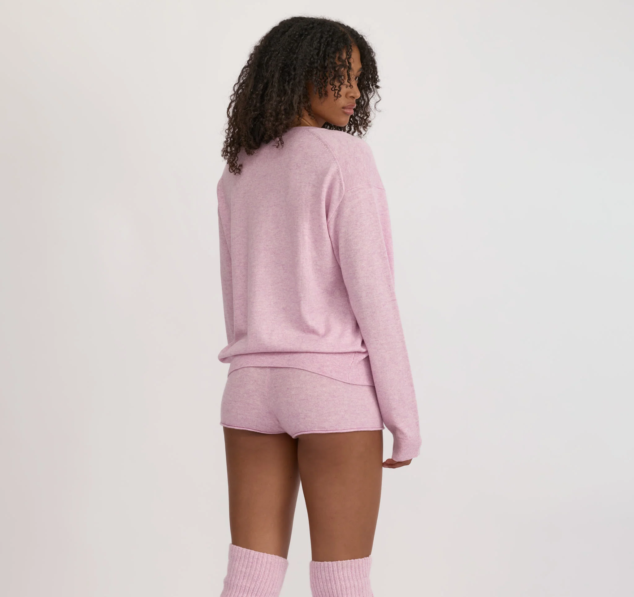 Fine Knit V-Neck Sweater - Image 3